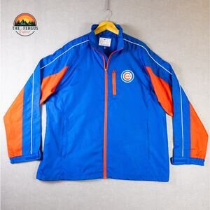 Chicago Cubs Jacket Windbreaker Mens Large Blue G-III Sports Lightweight